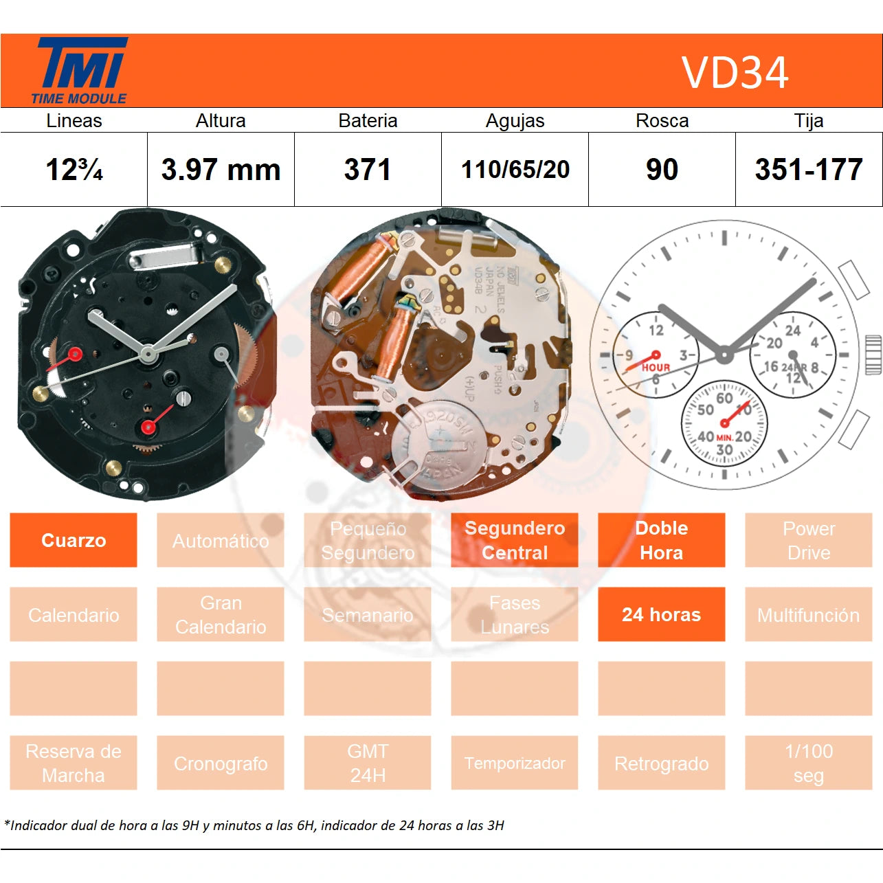 movimiento hattori tmi vd34