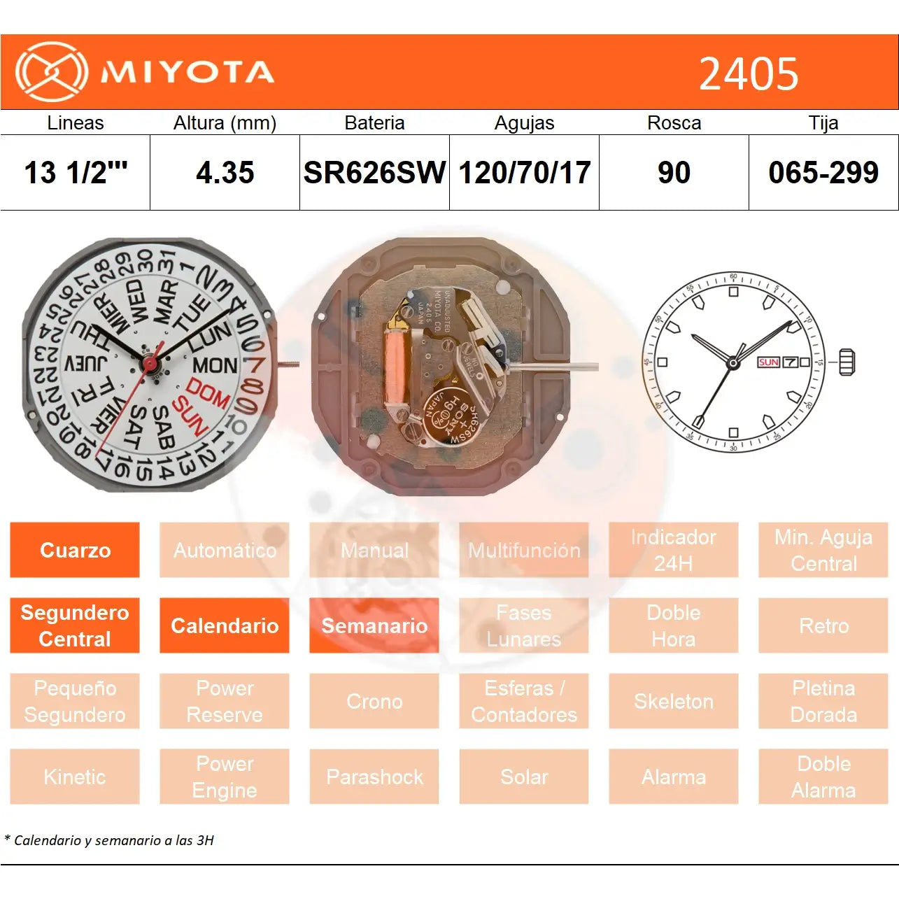 Movimiento Miyota 2405