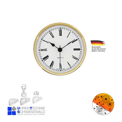 Reloj Insertar UTS Nº Romanos 66 mm Dorado