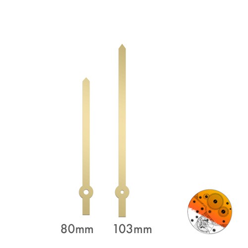 Agujas Rectas Metal Dorado UTS 80-103 mm