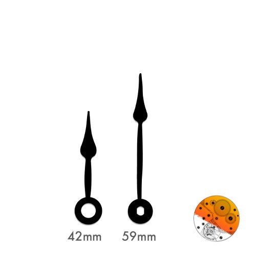 Agujas Pera Metal Negro UTS 42-59 mm