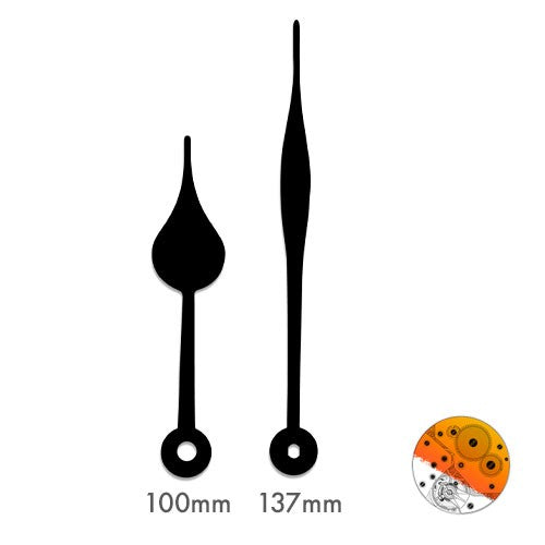 Agujas Pera Metal Negro UTS 100-137 mm