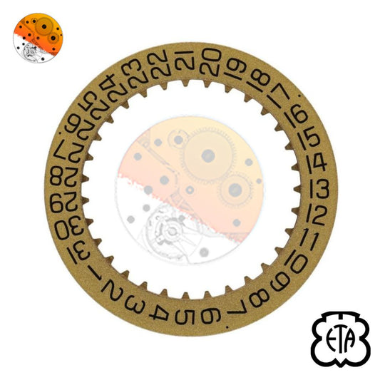 ETA 7750 2557.2 Indicador de Fecha 3H Dorado/Negro