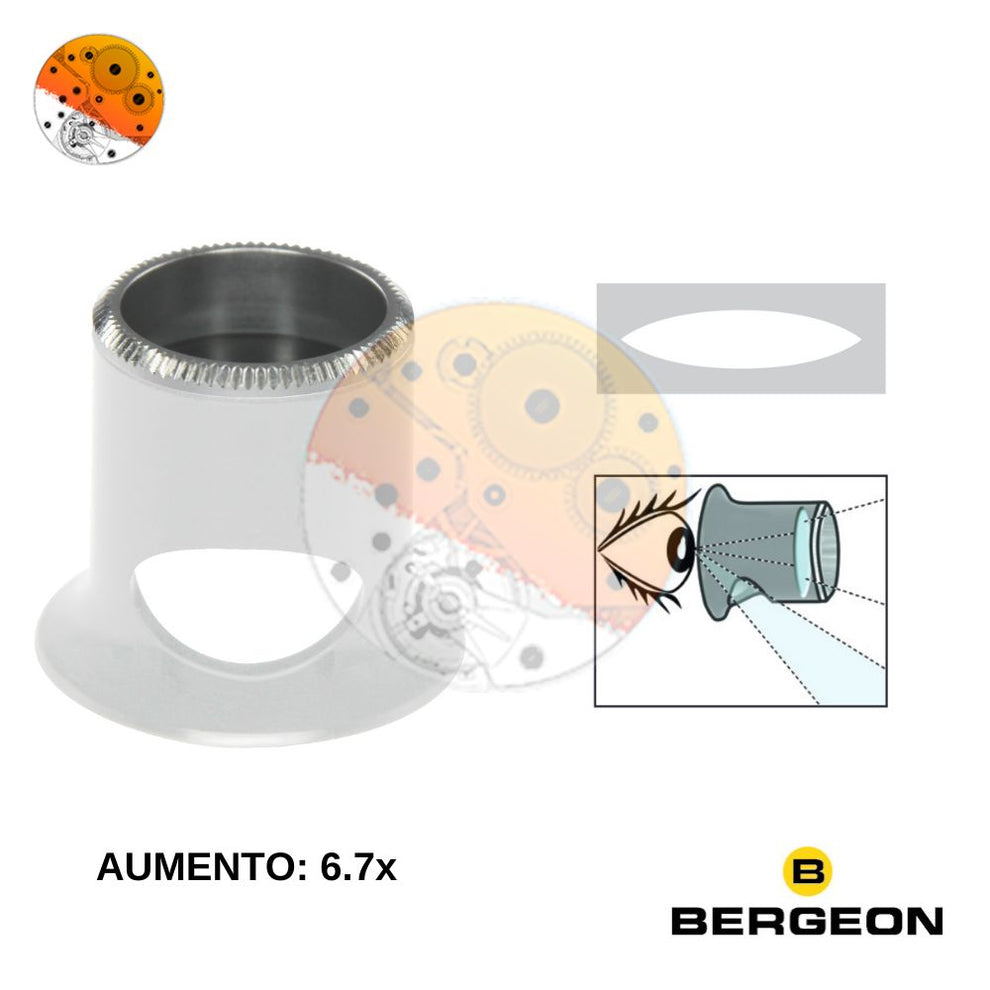 Bergeon 2611-B Horlogemakersloep witte 3,3x biconvexe lens 322150
