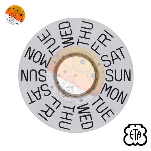 ETA 7750 2561I Indicador de día 3H Negro/Blanco Ingles