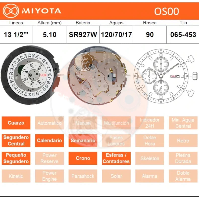 Movimiento Miyota 0S00