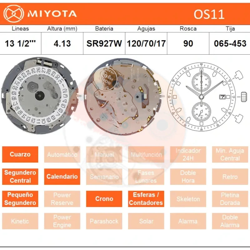 Movimiento Miyota 0S11