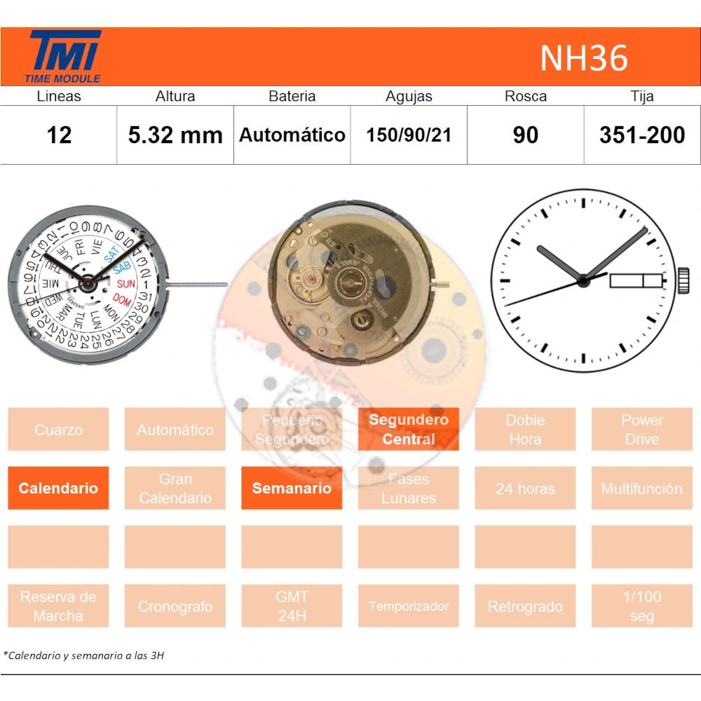 movimiento hattori NH36
