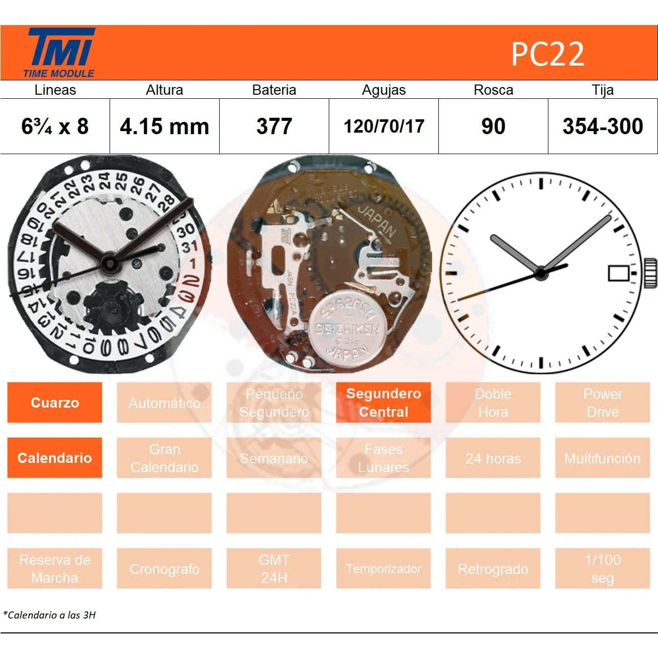 movimiento hattori tmi calibre pc22