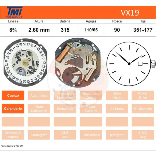 movimiento hattori vx19