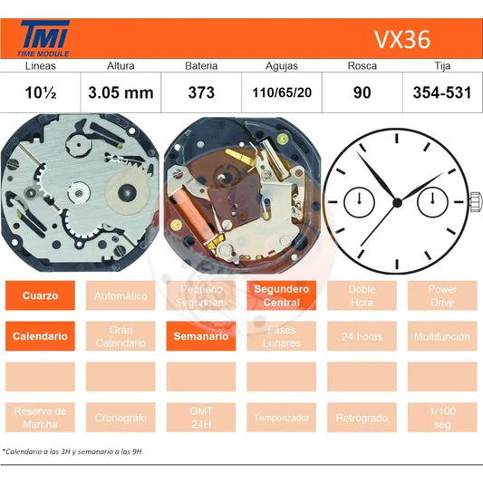 movimiento hattori vx36