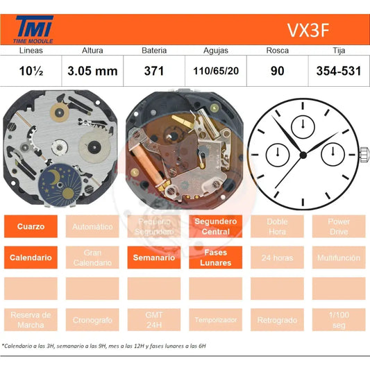 movimiento hattori vx3f