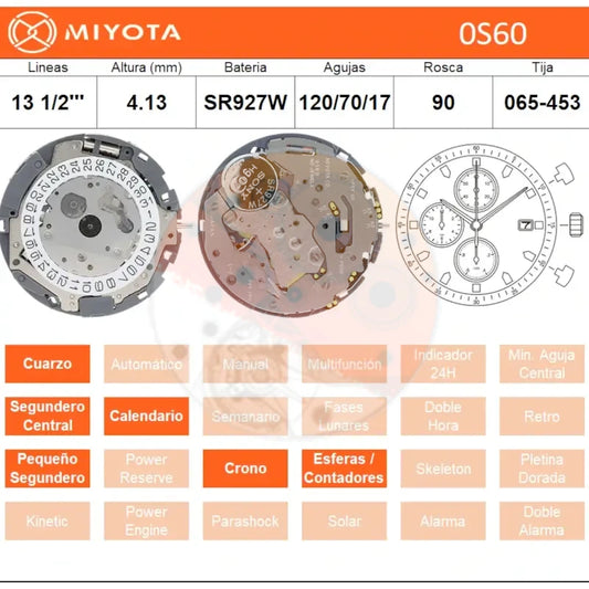 Movimiento Miyota 0S60