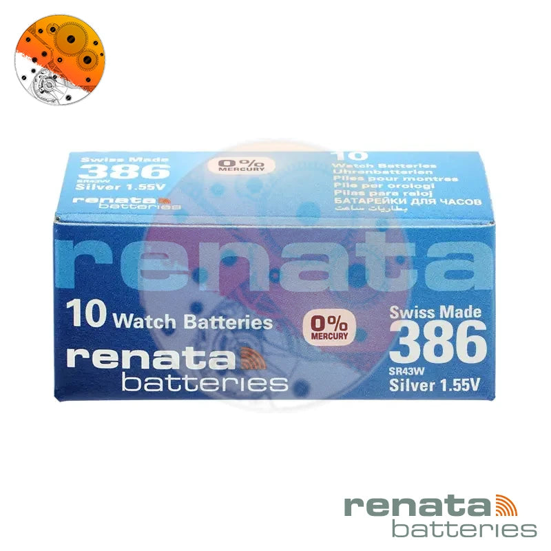 Pilas de Reloj Renata 386 - Caja de 10 Unidades