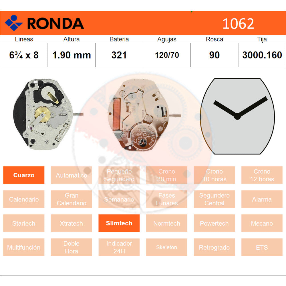 1062 Movimiento Harley 1062 – Fornitura Sol