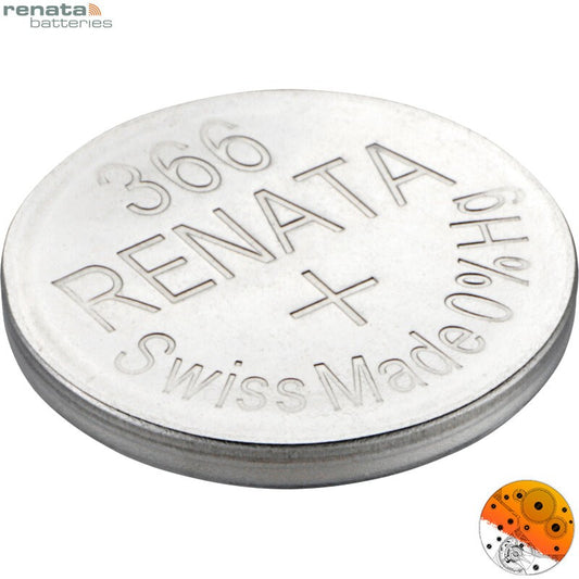 3069#Pilas de Reloj Renata 366 - Caja de 10 Unidades