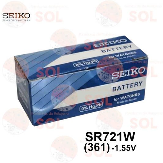 Pilas de Reloj Seiko 361 - Caja de 10 Unidades
