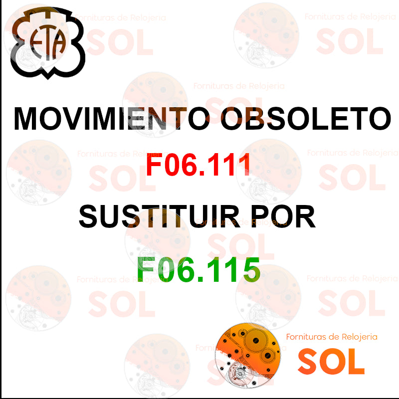 1140#Movimiento ESA F06.111 cal.6 Equivalente F06.115