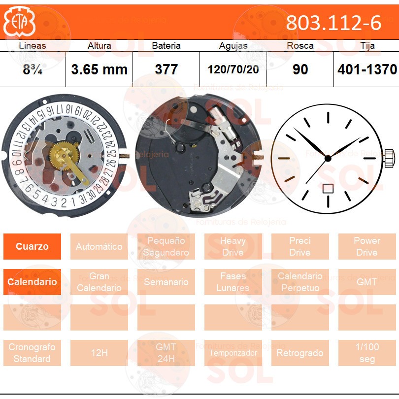 Movimiento ESA 803.112 cal.6