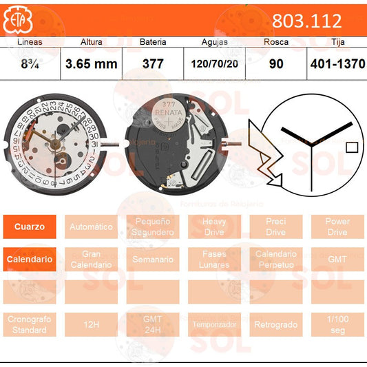 3211#Movimiento ESA 803.111 cal.3