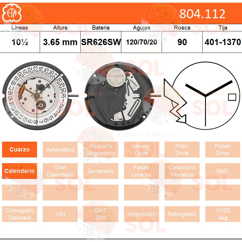 Movimiento ESA 804.112 cal.3