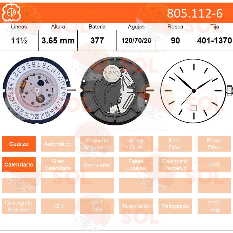 Movimiento ESA 805.112 cal.6