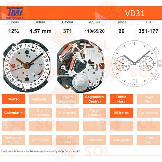 Movimiento Hattory VD31