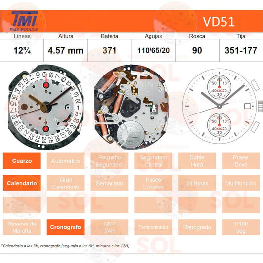 Movimiento Hattory VD51