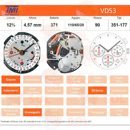 Movimiento Hattory VD53