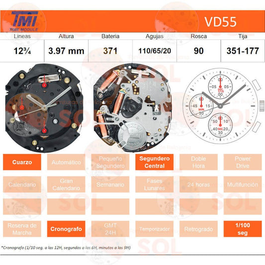 Movimiento Hattory VD55