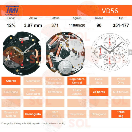 Movimiento Hattory VD56