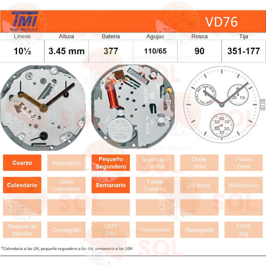 Movimiento Hattory VD76