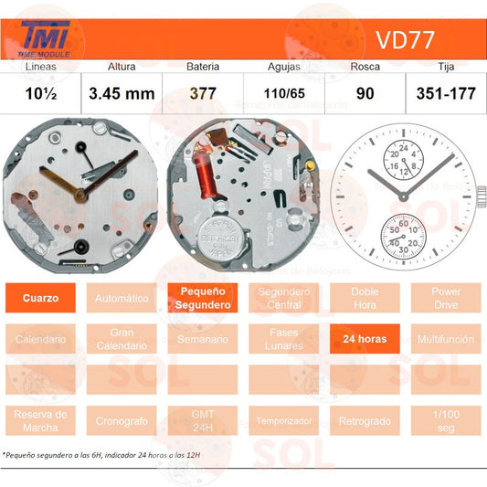 Movimiento Hattory VD77