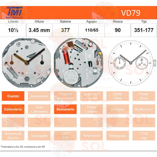 Movimiento Hattory VD79