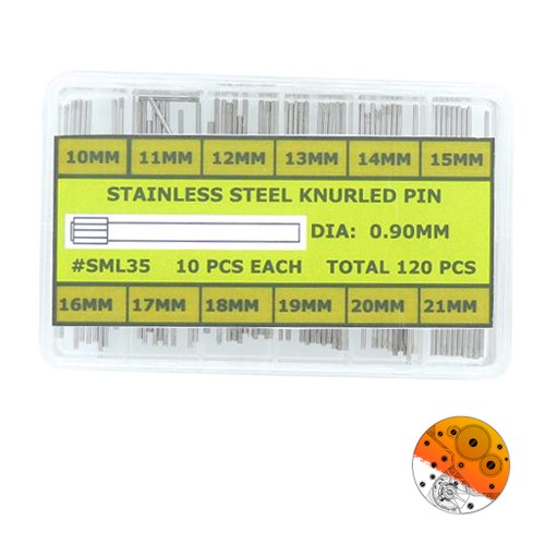SML 35 surtido de 120 pasadores moleteados